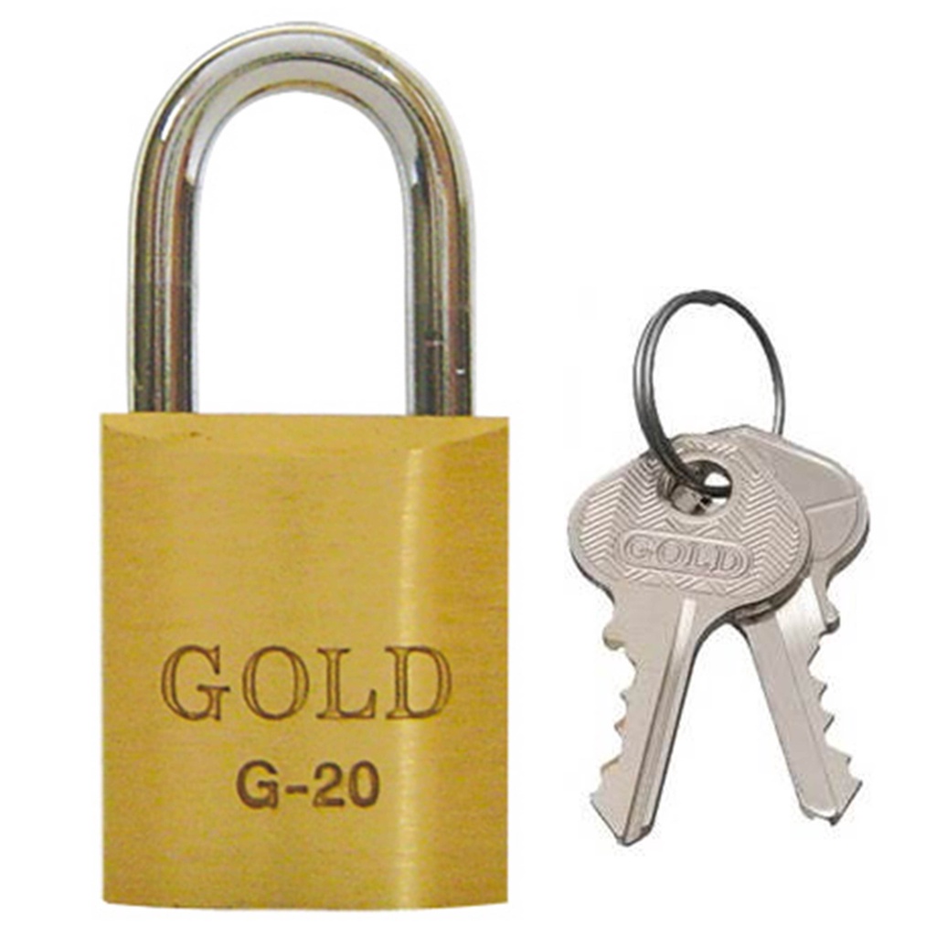 Cadeado 20mm Gold com 2 chaves original
