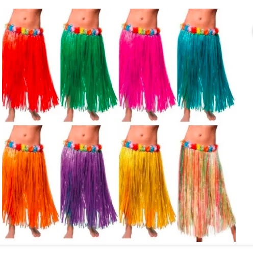 Saia Longa Havaiana Luau Festa Havaiana 60 Cm praia aniversário fantasia dança evento casamento em Oferta na Shopee