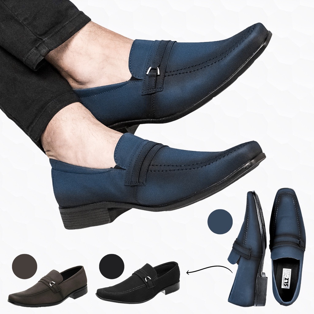 Sapato Social Masculino Couro Nobuck Leve Esporte Fino