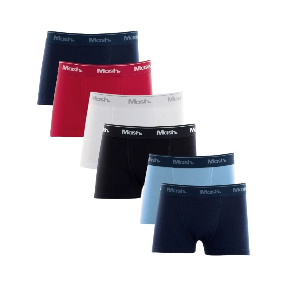 Kit 10 Cueca Boxer Infantil Mash Com NF Original Kids