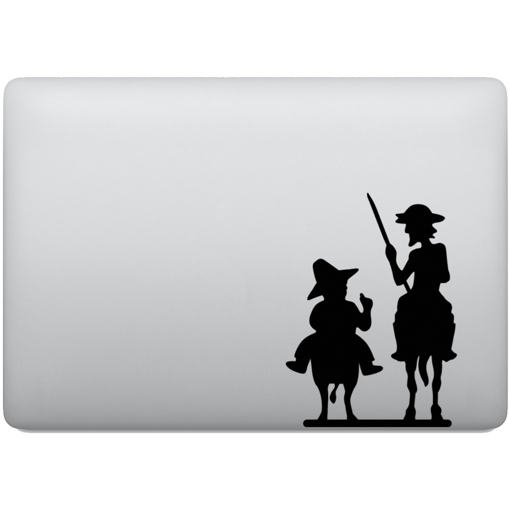 Adesivo de Notebook Dom quixote e Sancho Pança