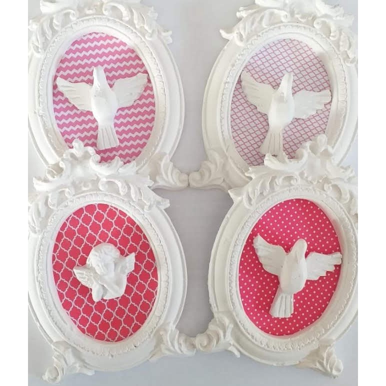 Quadrinho Provençal Divino Espírito Santo Lembrancinha Batismo Batizado Crisma Primeira Comunhão Personalizado
