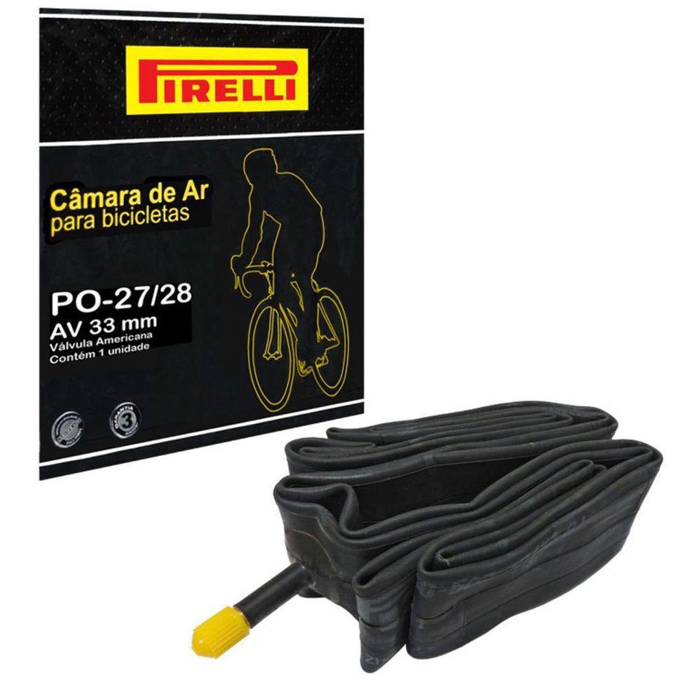 Câmara Ar Balão Aro 27 / 28 Bico Grosso Pirelli em Oferta na Shopee