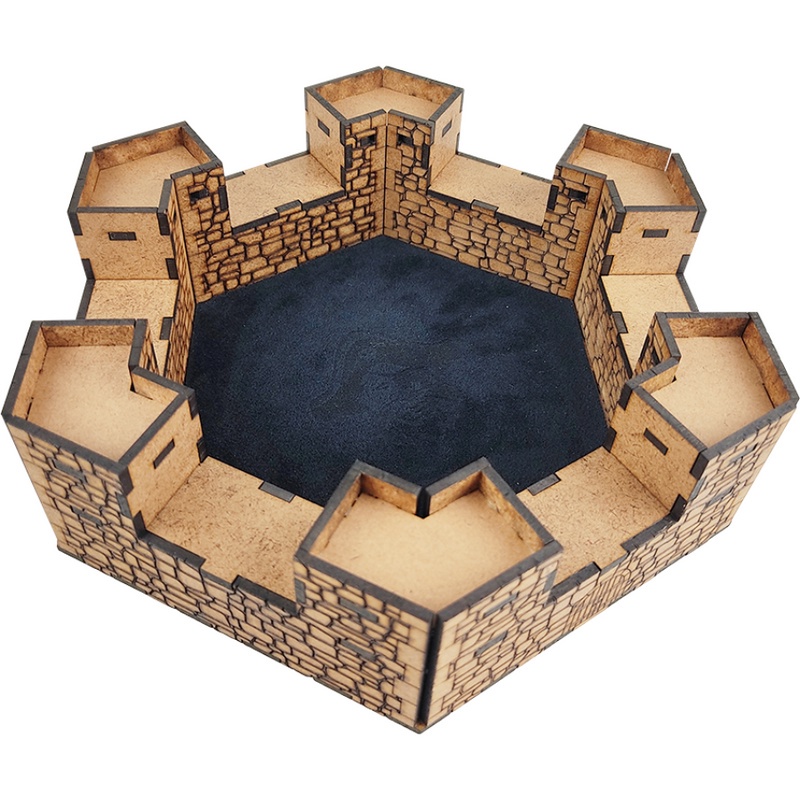 Castelo Bandeja de Dados Premium para RPG e Jogos de tabuleiro