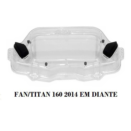 Lente Acrílico Painel Titan 150 2014 Titan Fan 160 2 Botão 7093 / 11073E