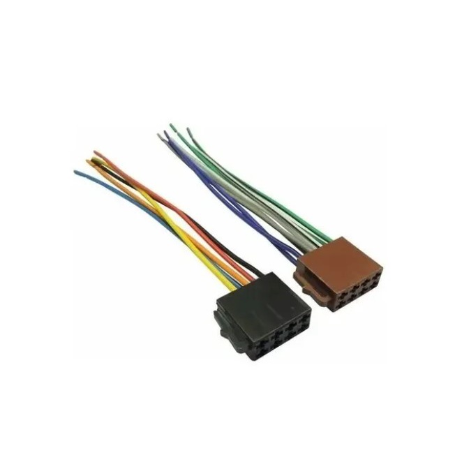 Conector Chicote Soquete Plug Fic Femea 16 Vias Universal Som Automotivo Radio DVD Mp3 Mp4 Mp5