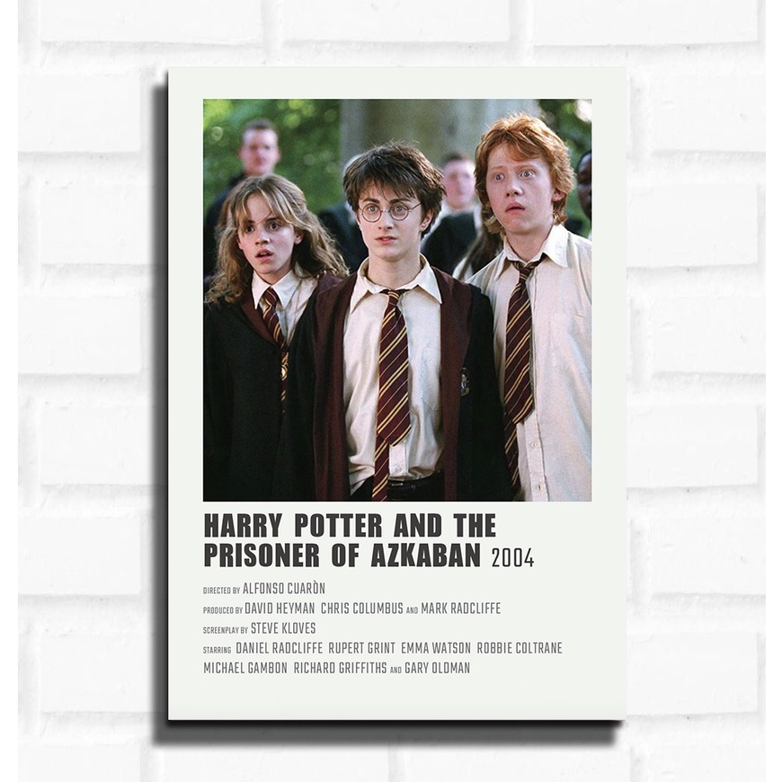 Placa Quadro Decorativa Harry Potter E O Prisioneiro De Azkaban Pôster Minimalista Do Filme 20x28