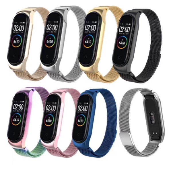 Pulseira Metal Aço Milanese Magnético Para XiaoMi Mi band 3 4