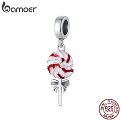 Bamoer Lollipop Pingente Charme Para Mulheres Pulseira Original Ou Colar 925 Jóias De Prata Esterlina SCC1491