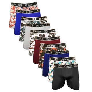 Kit 5un Cueca Masculina Boxer Adulto Microfibra Lisa Estampada El Korab