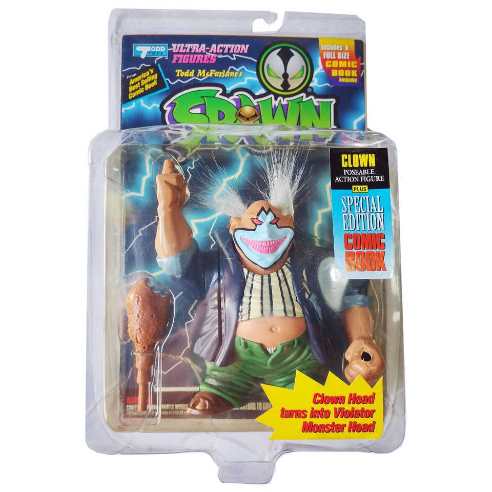 Spawn Boneco Clown Alien Comic pack Mcfarlane Toys Series 1