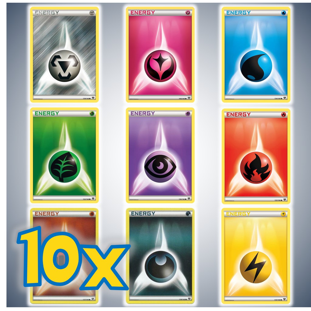 20 Cartas Energía Pokemon Originales