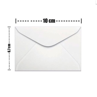 Mini Envelope Pequeno Branco 10x6,7Cm 100 Unidades para Convite, Cartão de Visita e outros em Oferta na Shopee
