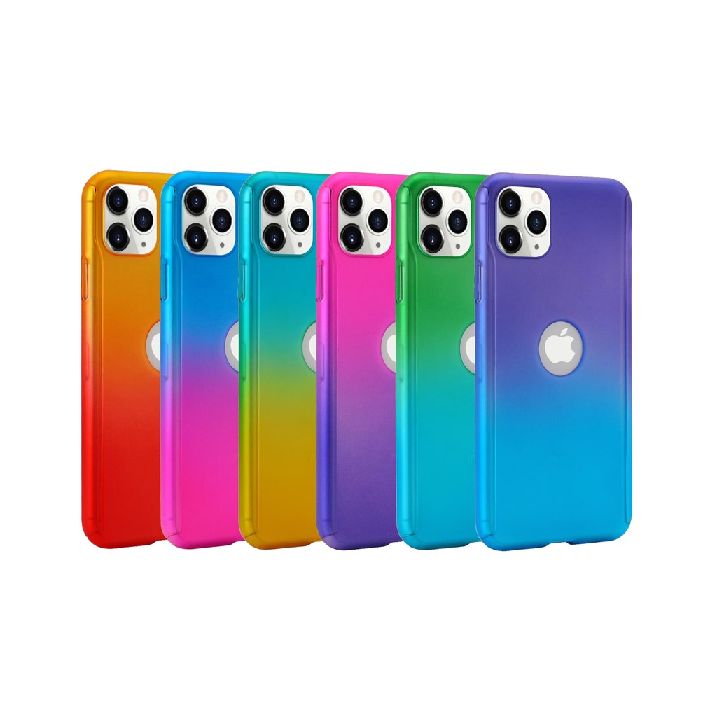 Capinha iPhone 11 Pro 5,8" 360º Frente e Verso Degradê + Película de Vidro