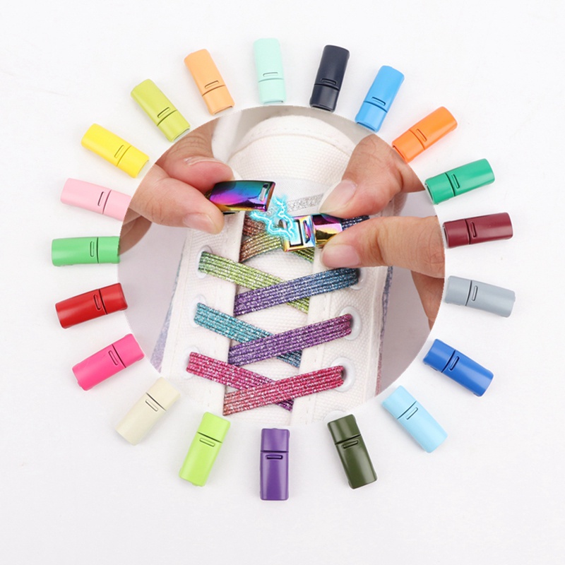 Cadarço Metálico Fosco Fivela Magnética Metálica 4pcs/1pair