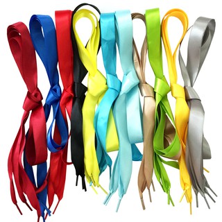Cadarços De Fita De Cetim Plana De 80 cm Para Tênis Esportivo 2 cm De Largura