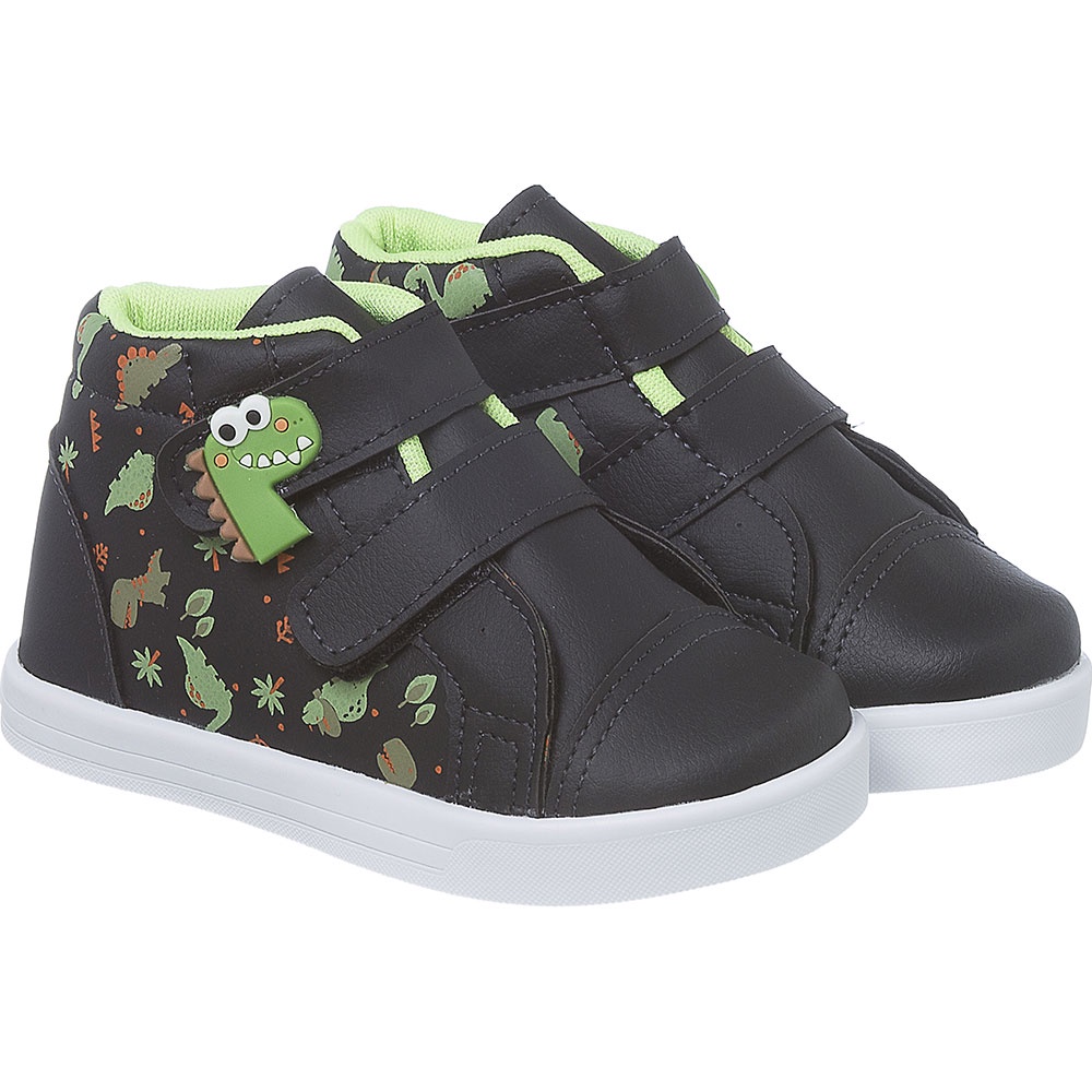 Tênis Infantil Masculino Cano Alto Botinha Menino Dinossauro Tênis cano longo menino criancas  meninos  lançamentos
