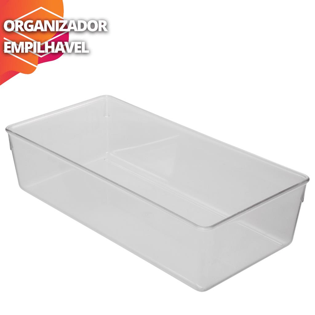 Organizador Empilhavel Acrilico Cozinha Gaveta Geladeira Livre de BPA
