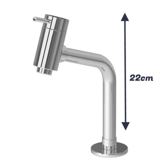 Torneira Banheiro Lavatório Link Cromada Baixa Metal Pia Cuba Bancada em Oferta na Shopee