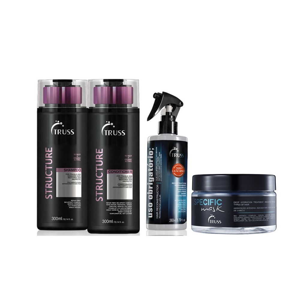 Truss Structure Shampoo e Condicionador e Máscara Specific e Uso Obrigatório