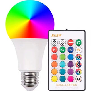 5W / 10W / 15W / E27 RGB, lâmpada LED LAMBPATDA BULBO, luz de controle RGB  luz LED colorida em Oferta na Shopee