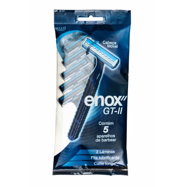 Aparelho BARBEADOR Descartável Enox Gt 2 (Pacote C/ 5 Aparelhos)