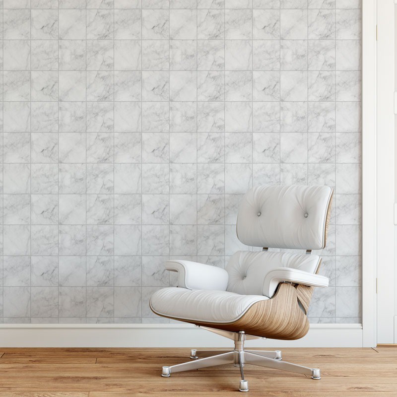 Papel De Parede Azulejo Mármore Azulejos Brancos em Oferta na Shopee