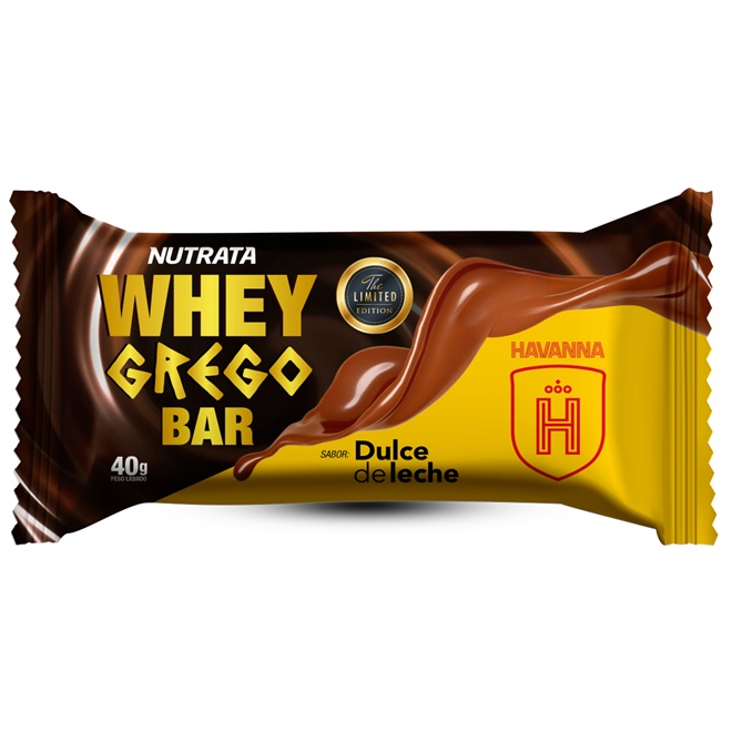 Barra De Proteína Whey Grego Bar Havanna 40g (1 unidade) - Nutrata (edição limitada)