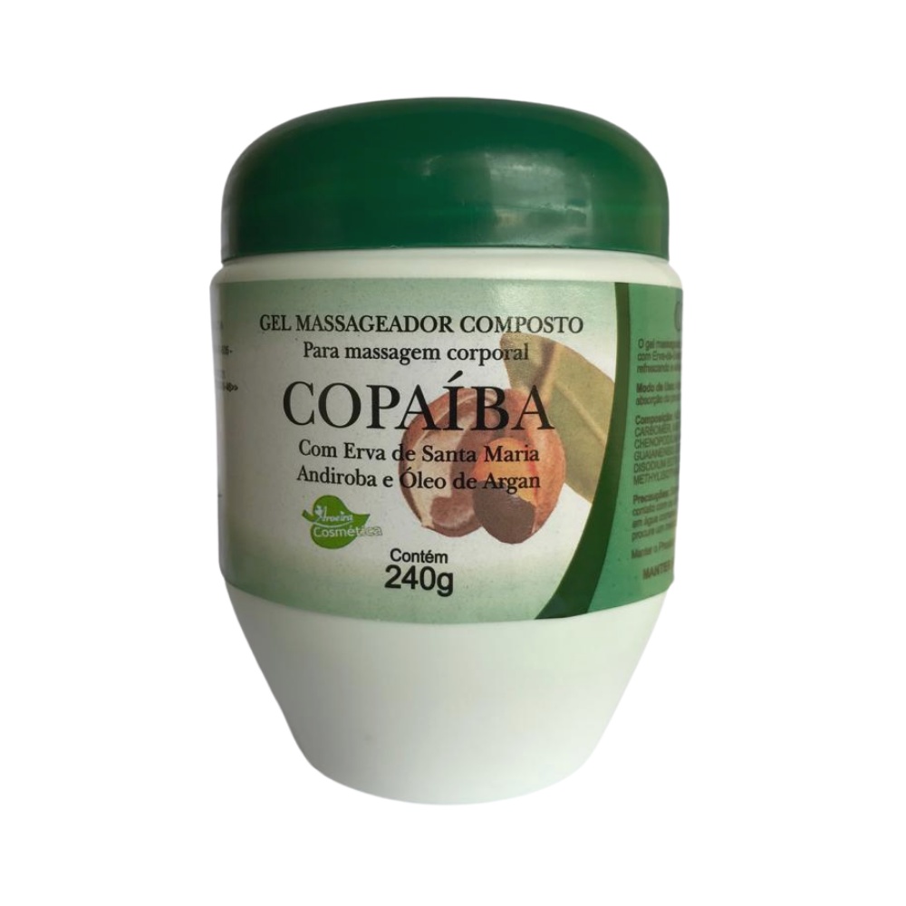 Gel Massageador Composto de Copaíba Com Andiroba e Óleo de Argan 240G Aroeira Cosmética
