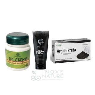 Kit Tratamento Facial Tira Mancha, Tira Cravos e Sabonete argila preta