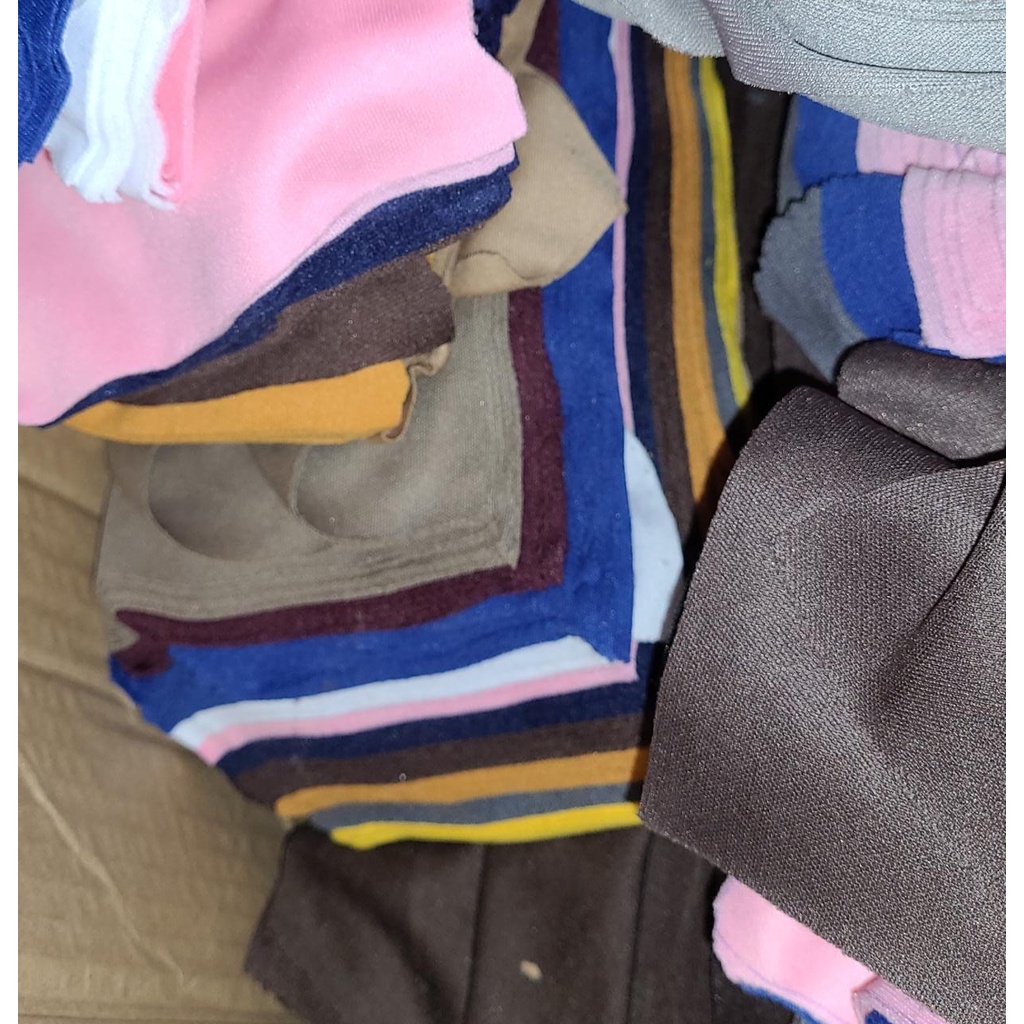 100 Gramas De Retalhos De Malha Helanca Para Artesanato Escolar Media 12 X 12 cm Varias Cores