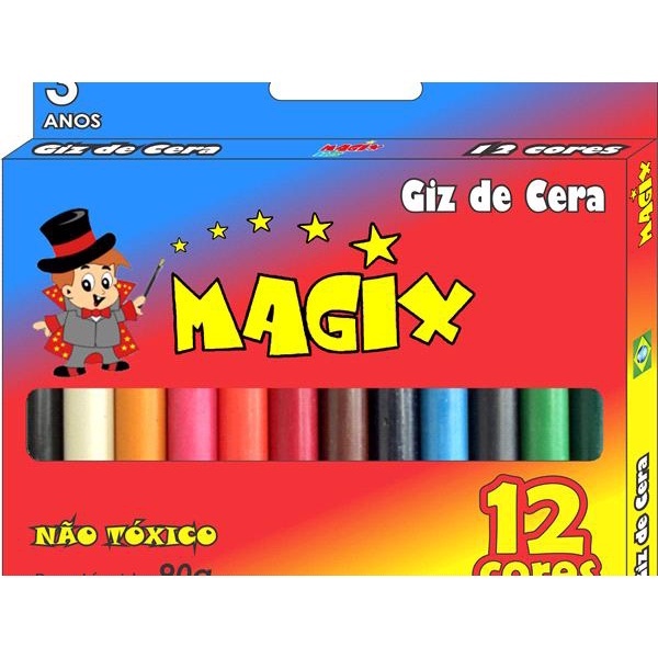 GIZÃO DE CERA 12 CORES MAGIX | Shopee Brasil