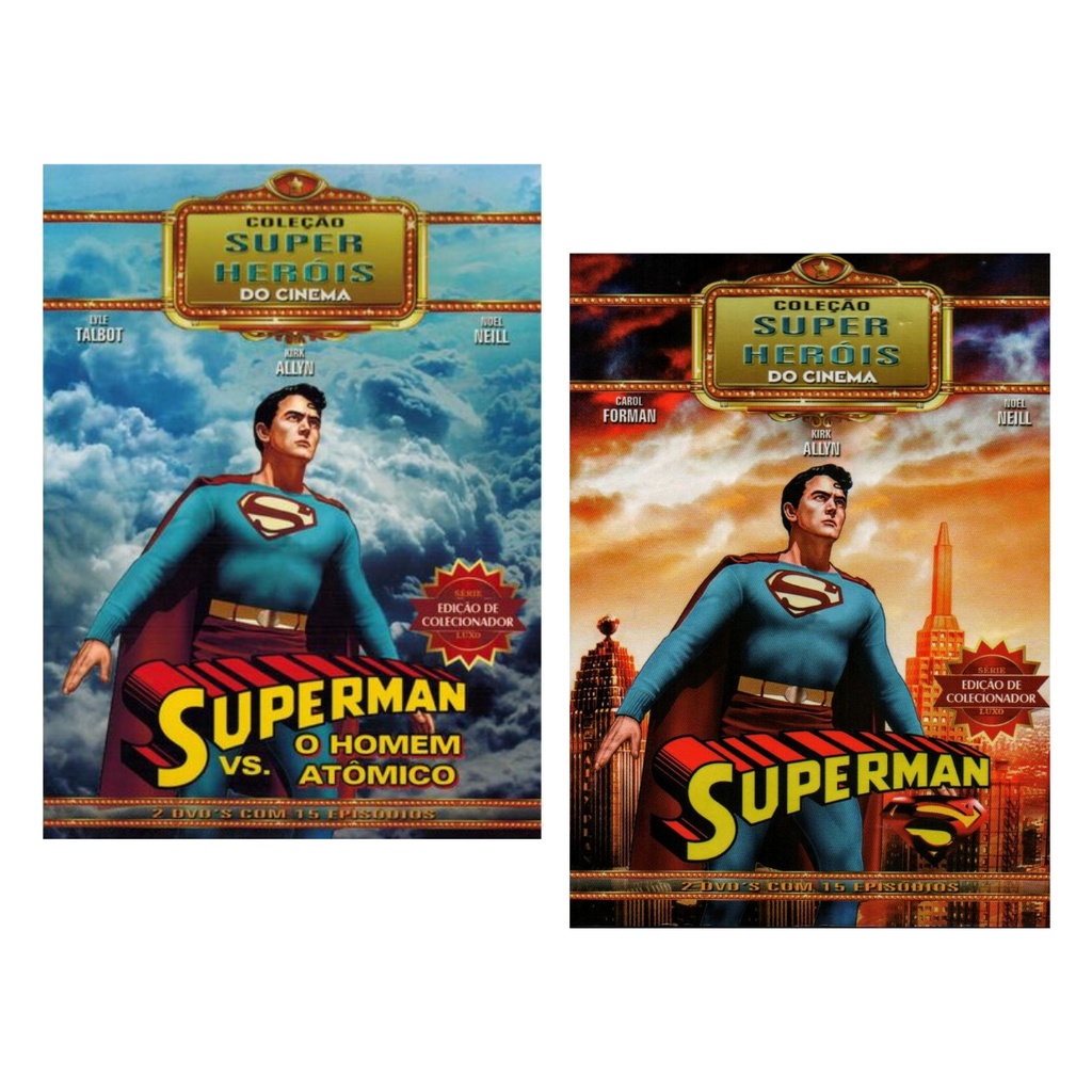 Kit Box Slim Superman Coleção Super Heróis do Cinema - 04 Discos