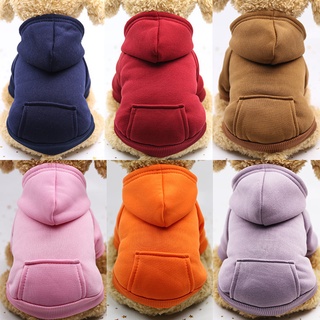 Moletom Com Capuz Para Cachorros Bolso Animais De Estimação/Quatro Patas/Macacão Outono/Inverno
