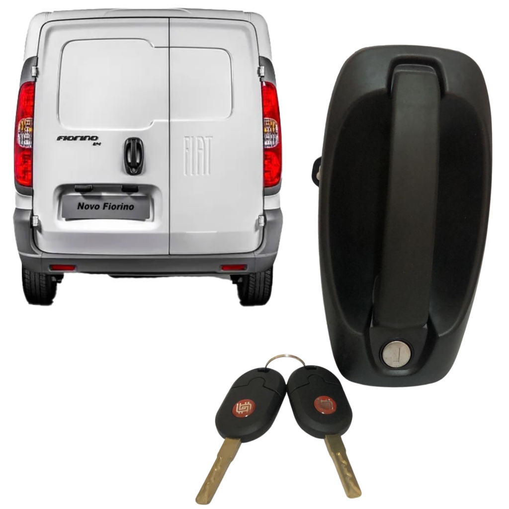 Maçaneta traseira externa Fiorino 2013 Ate 2016 Com chave em Oferta na Shopee