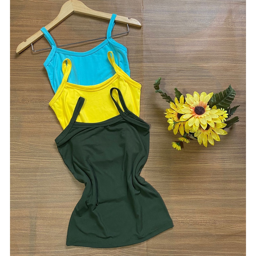 Kit 9 Blusa Regata Feminina Alcinha Em Malha Suede