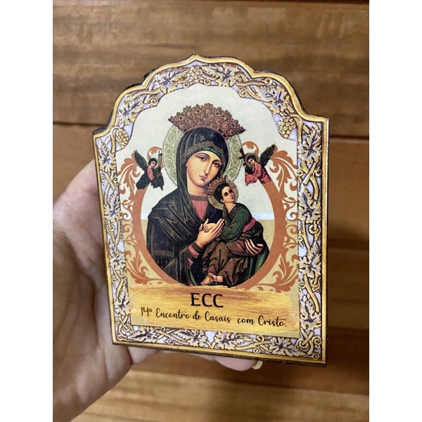 10 Ícones Nossa Senhora do Perpétuo Socorro com frase personalizada 10cm