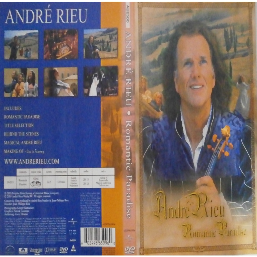 ANDRE RIEU - ROMANTIC PARADISE - ORIGINAL produtora DESC