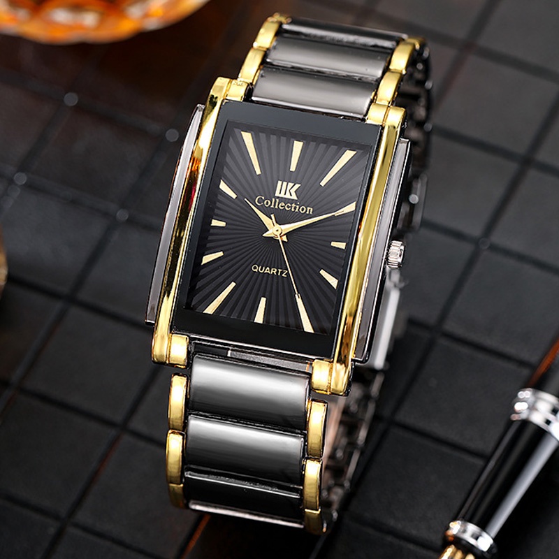 Relógio De Quartzo De Cerâmica Em Aço Inoxidável Simples E Moderno Balança De Unhas Negócios Sala De Lazer Masculino De Ouro em Oferta na Shopee