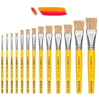 Kit Pincel Artístico Condor 6 Pinceis para Tecido Pintura Tela Artesanatos Quadros Kit Pintura em Oferta na Shopee