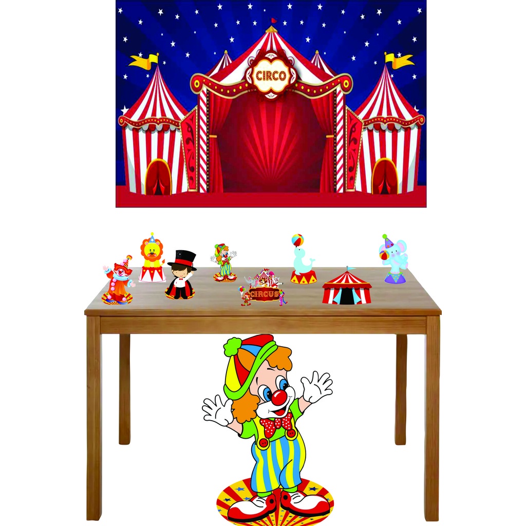 Kit Totens Display CIRCO - Display para mesa e chão + Painel