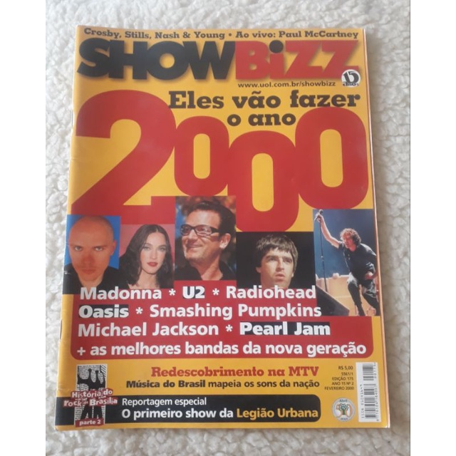 Revista Show Bizz Ed. 175 Ano 15 Número 2 Fevereiro/ 2000 Eles vão fazer o ano 2000