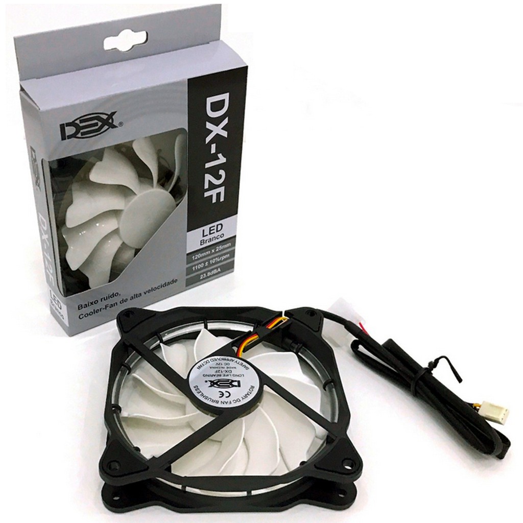 Cooler Fan Led 120x120x25 Ventoinha Para Gabinete Pc Desktop Computador 