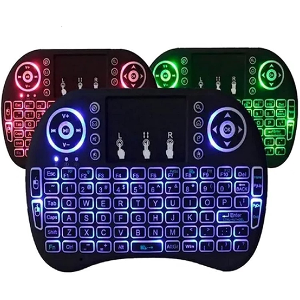 Mini Teclado Controle Sem Fio Wireless Iluminado Com Touchpad Shopee Brasil