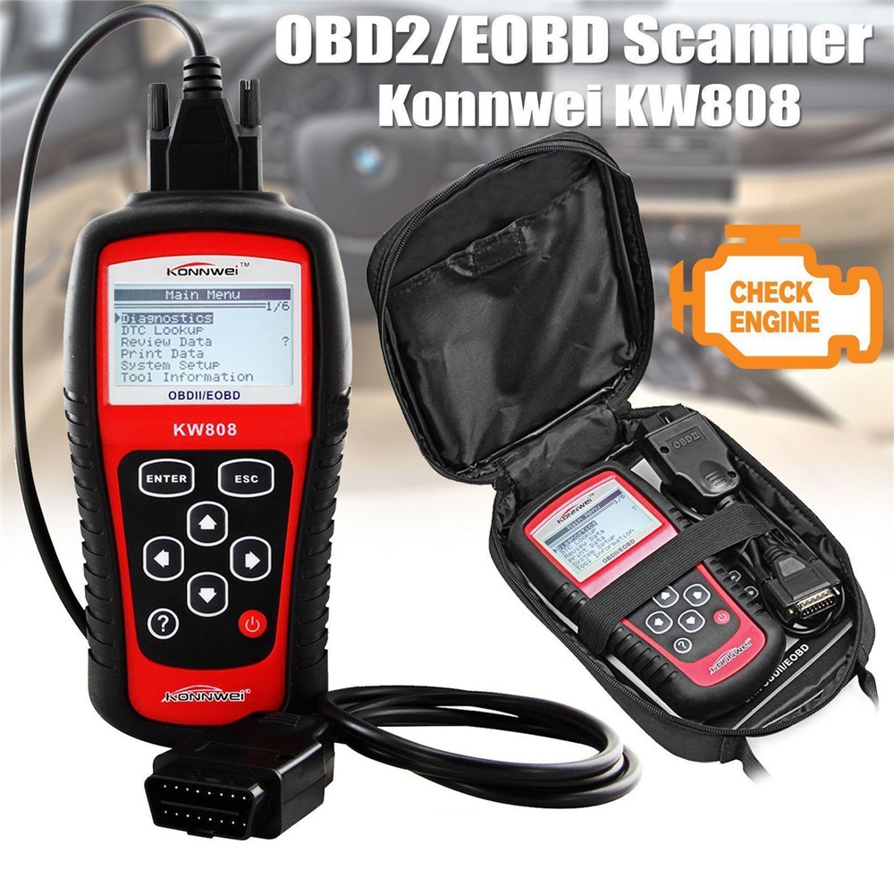 Original OBD2 KW808 KONNWEI Scanner De Carro OBD Auto Ferramenta De ...