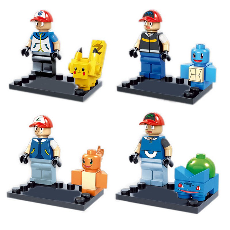 Compatível com lego difícil jenny tartaruga blocos de construção pokemon  pokemon pikachu montado menina série aniversário presente brinquedos