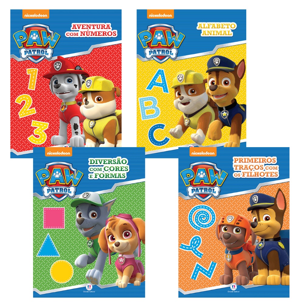 Kit Livros Coleção Patrulha Canina Licenciados Escolares em Oferta na Shopee