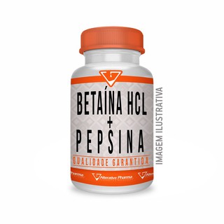 Betaína Hcl 300mg + Pepsina 40mg 180 Cáps
