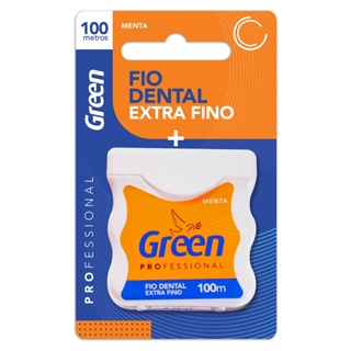 Fio Dental - Fio Extrafino com 100 metros - Sabor Menta - Green em Oferta na Shopee