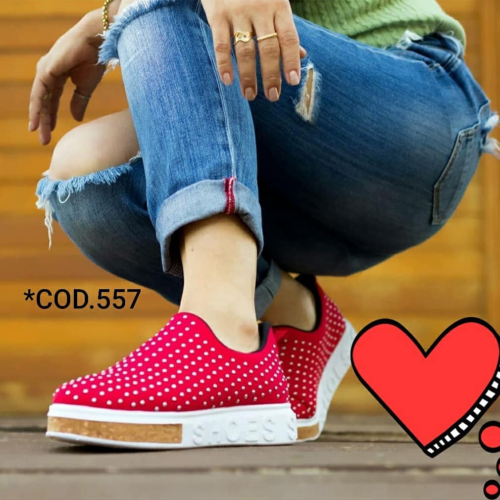 Tenis academia confortavel tenis feminino vermelho hot fix sola shoes  super macio tenis feminino  neoprene duplo